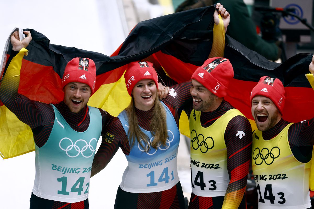 Germany sweeps Olympic luge events as relay team takes gold