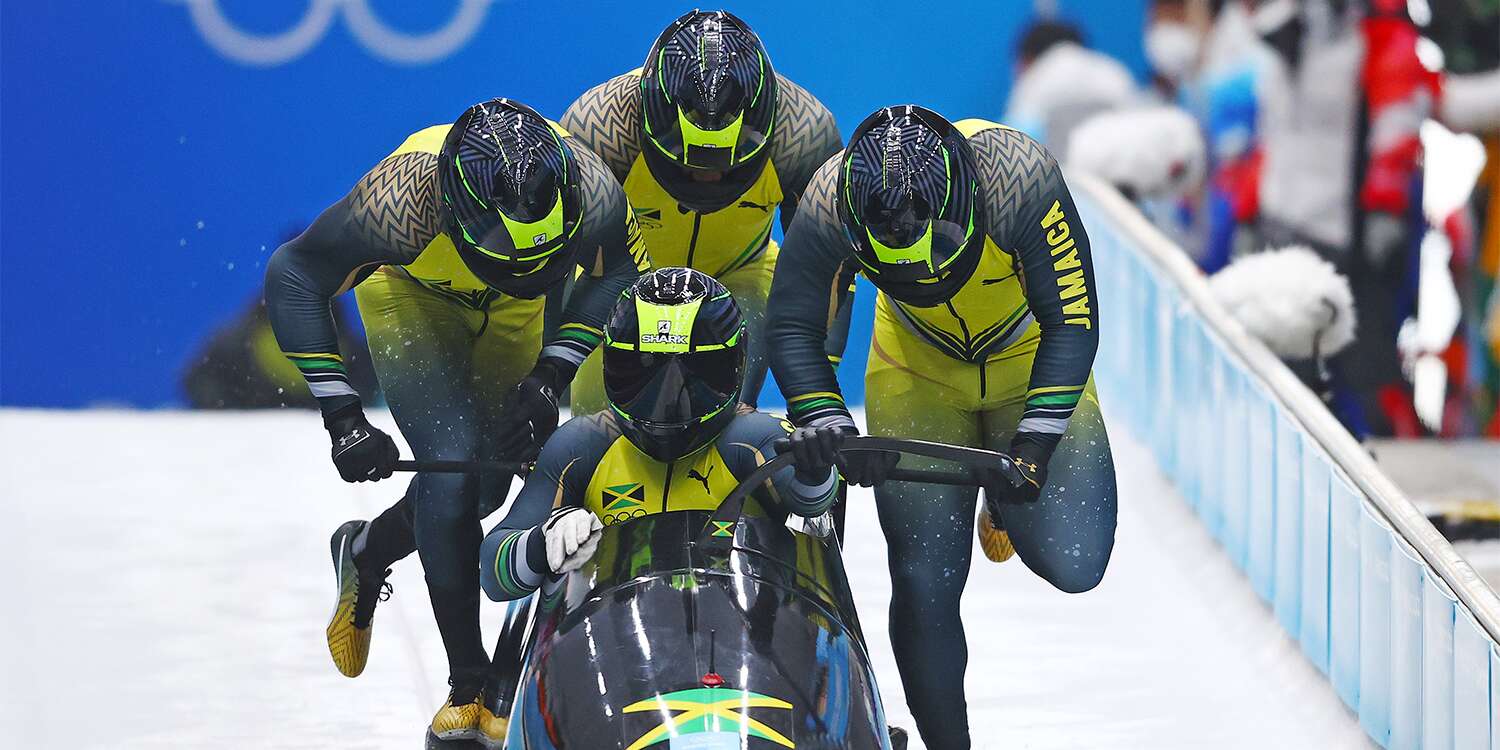 Beijing Olympics: Team Jamaica Places Last in 4-Man Bobsled Event