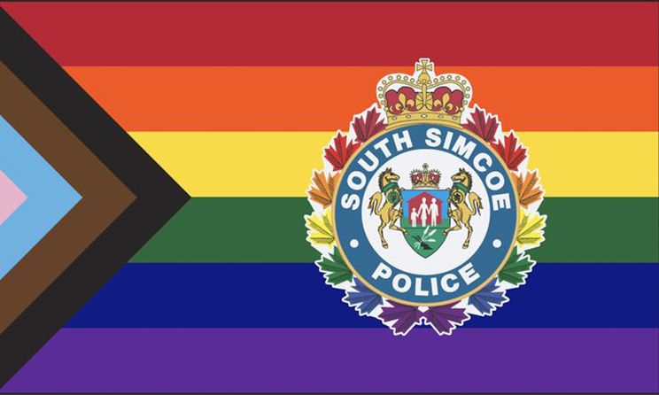 South Simcoe Police kicks off Pride month with flag-raising events in Bradford, Innisfil