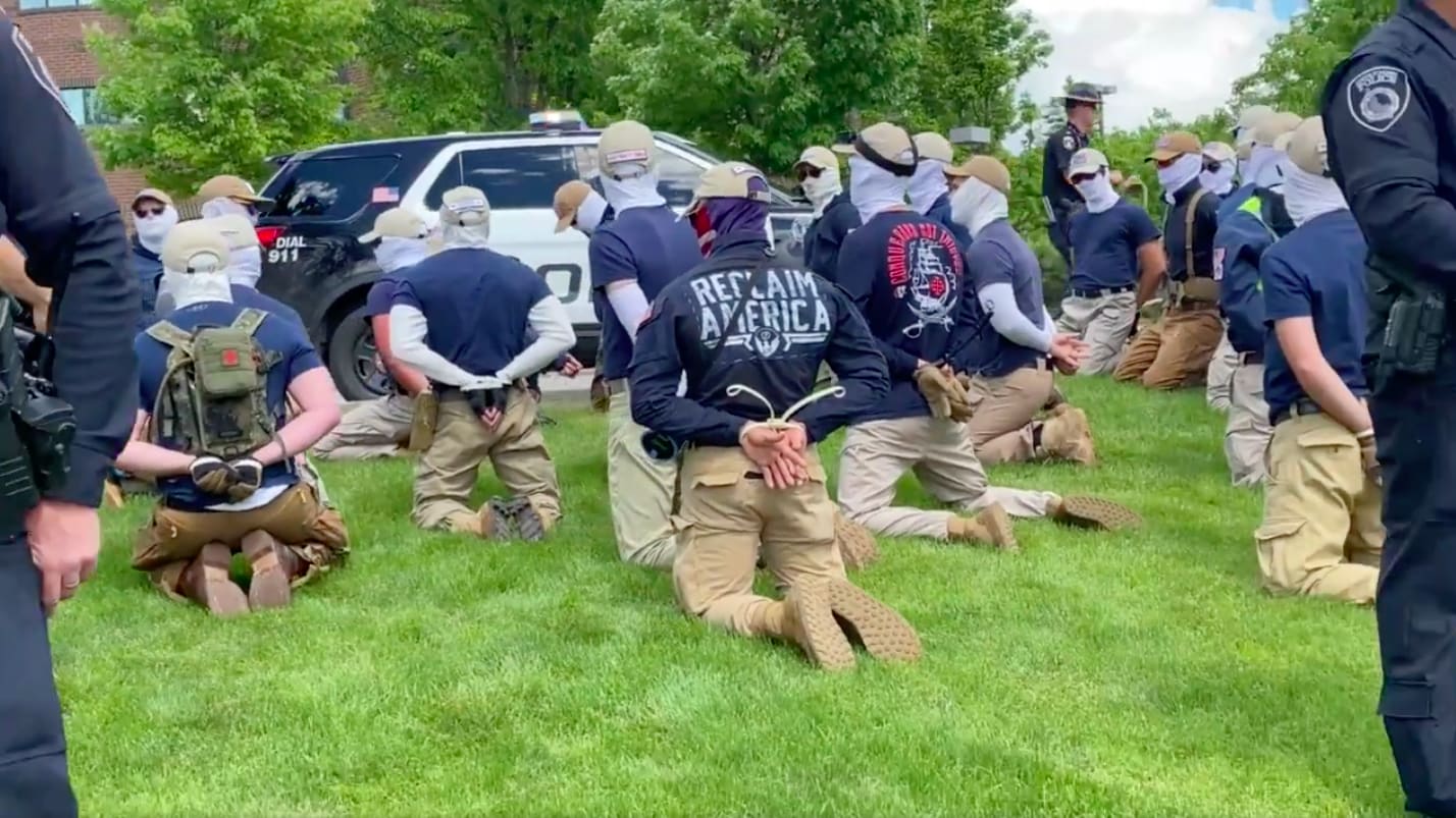White Supremacists From Patriot Front Detained En Masse Near Idaho Pride Event