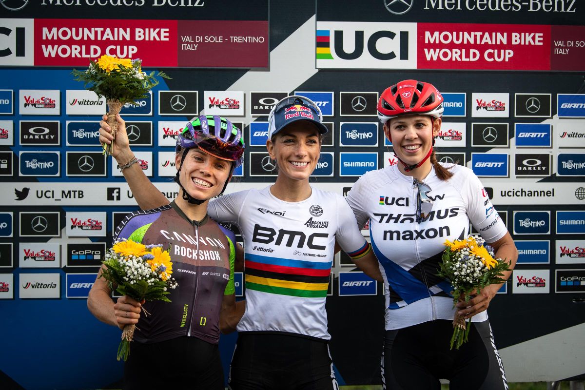 Ferrand-Prévot and Carod win short track events at Val di Sole MTB World Cup